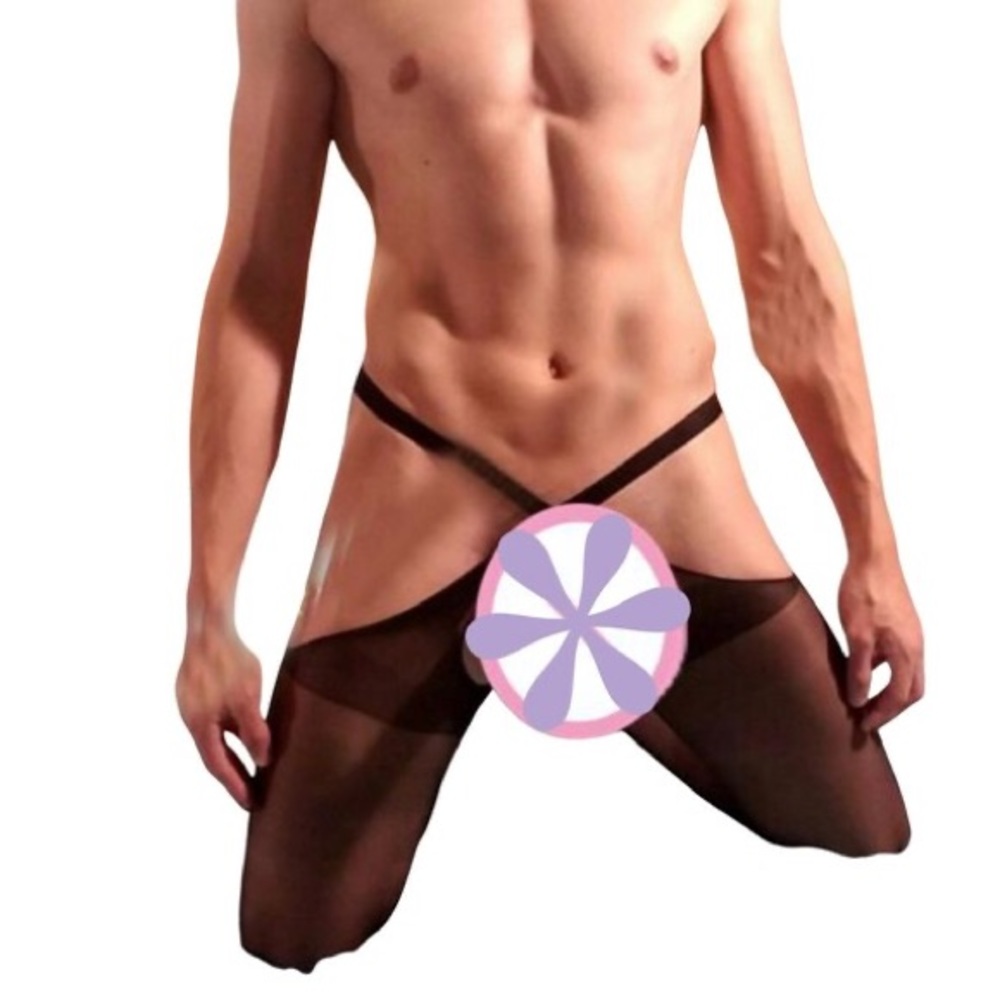 Men's Black Fetish Pantyhose